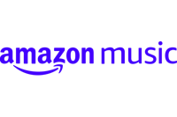 the amazon music logo on a black background