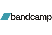 the bandcamp logo on a black background