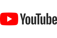 youtube logo on a black background